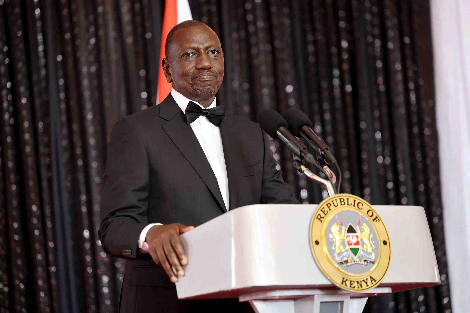 William ruto, president du kenya, au palais presidentiel, a nairobi