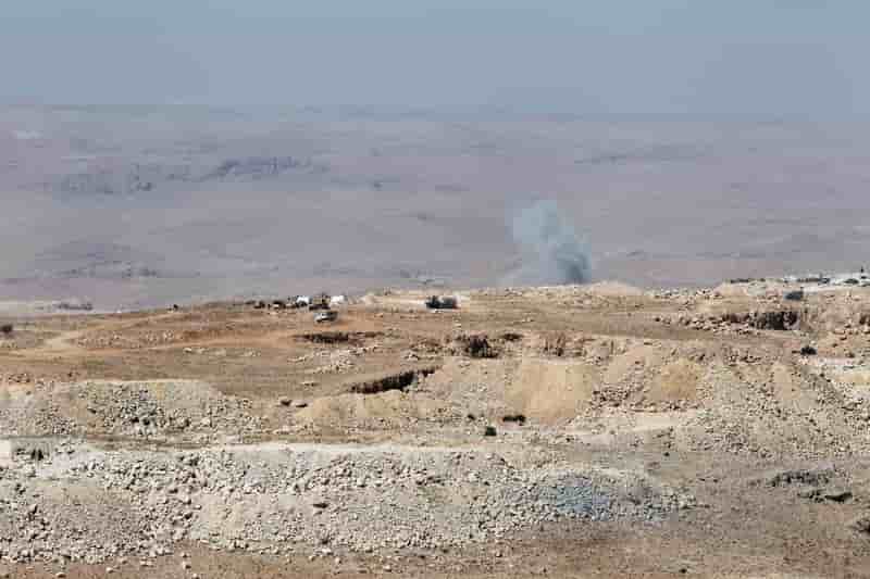 L'armee syrienne a portee de tir de la ville d'al soukhna