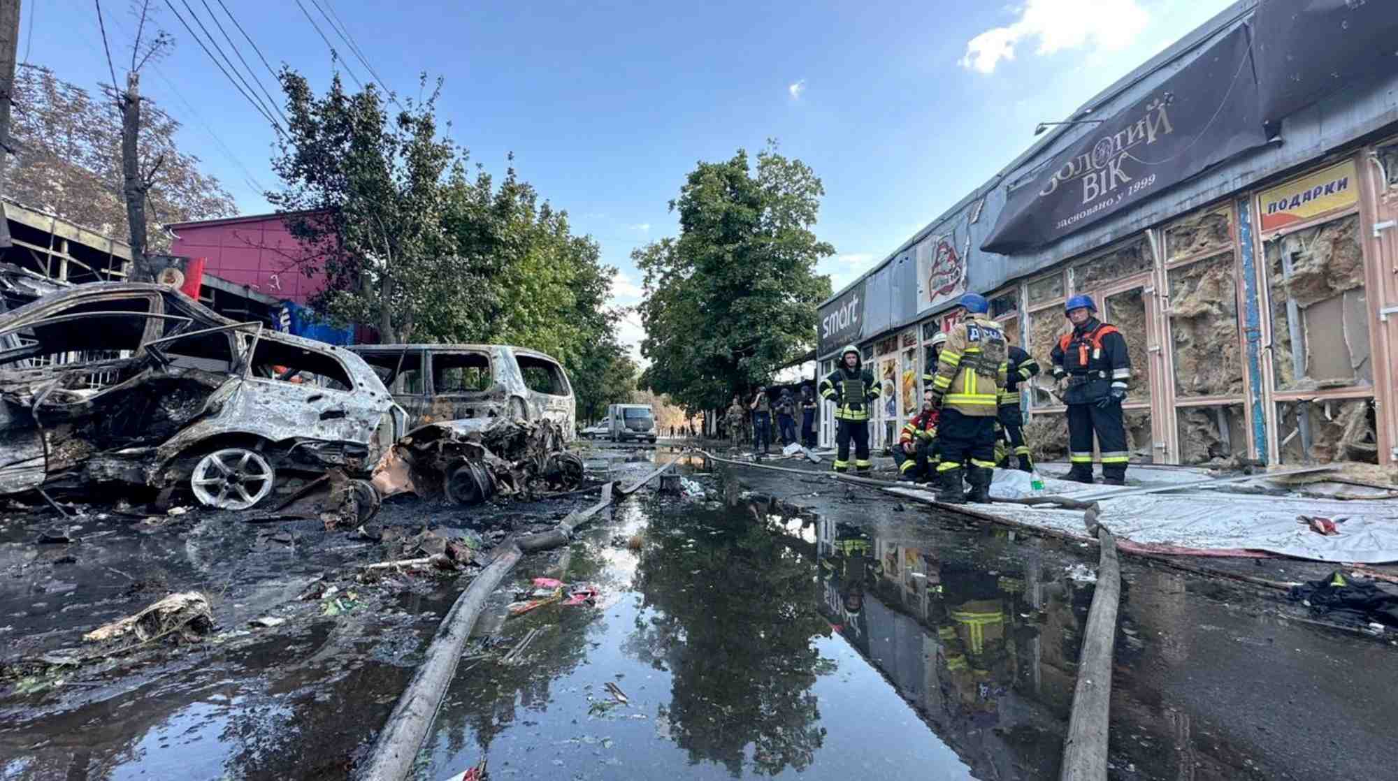 Attaque sur la ville de kostiantynivka dans l'est de l'ukraine