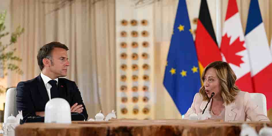 Emmanuel Macron et Giorgia Meloni