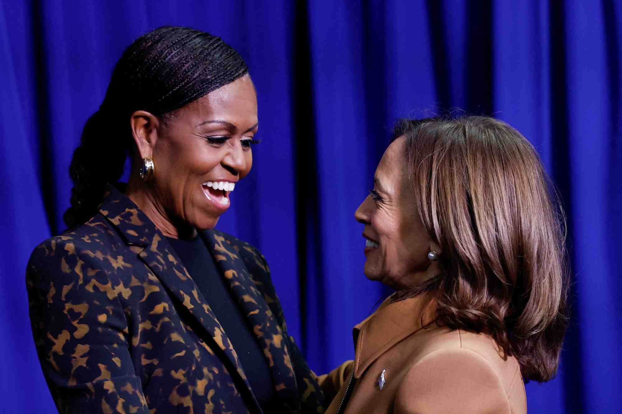 Le candidat democrate a l'election presidentielle, le vice-president harris, fait campagne dans le michigan.