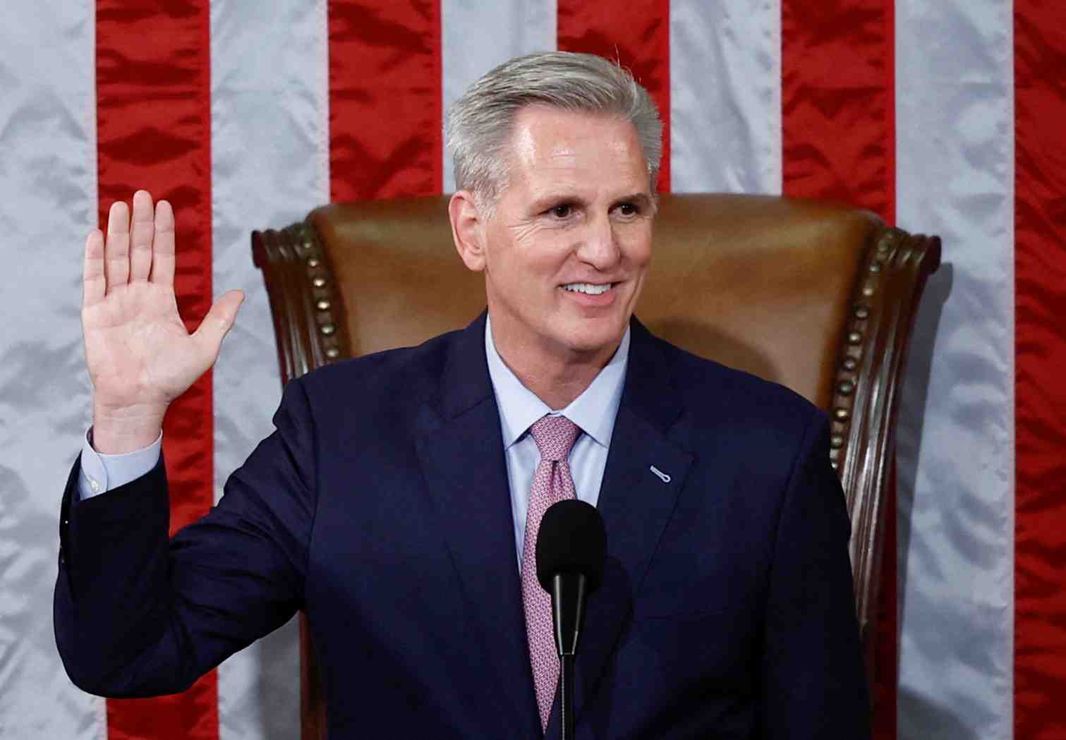 Photo de kevin mccarthy qui a ete elu president de la chambre des representants des etats-unis