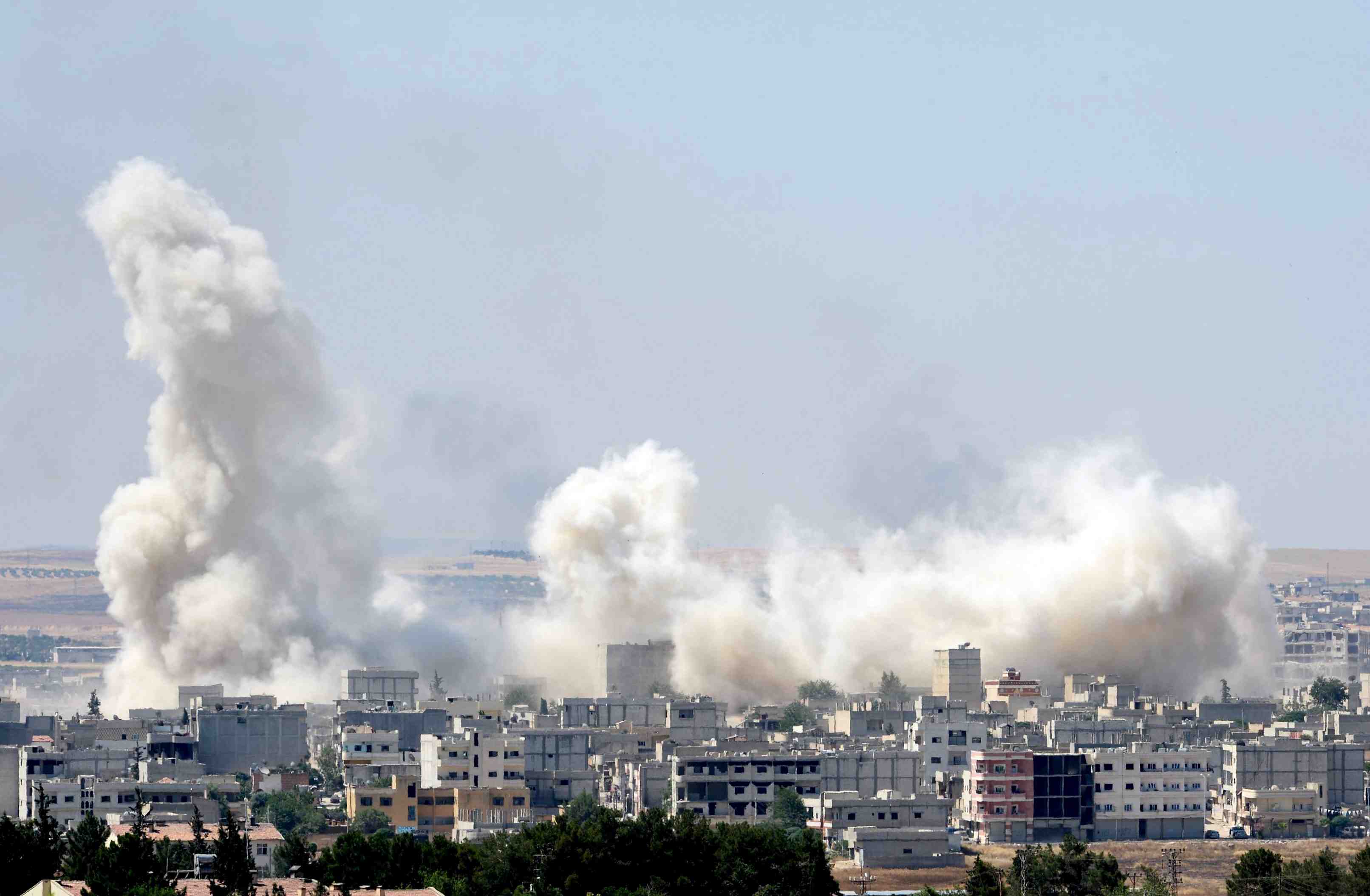 Les combats se poursuivent a kobani en syrie