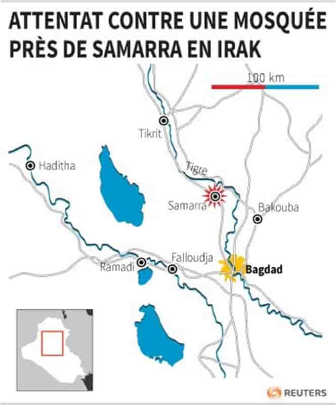 Attentat contre une mosquée sunnite en Irak, 15 morts