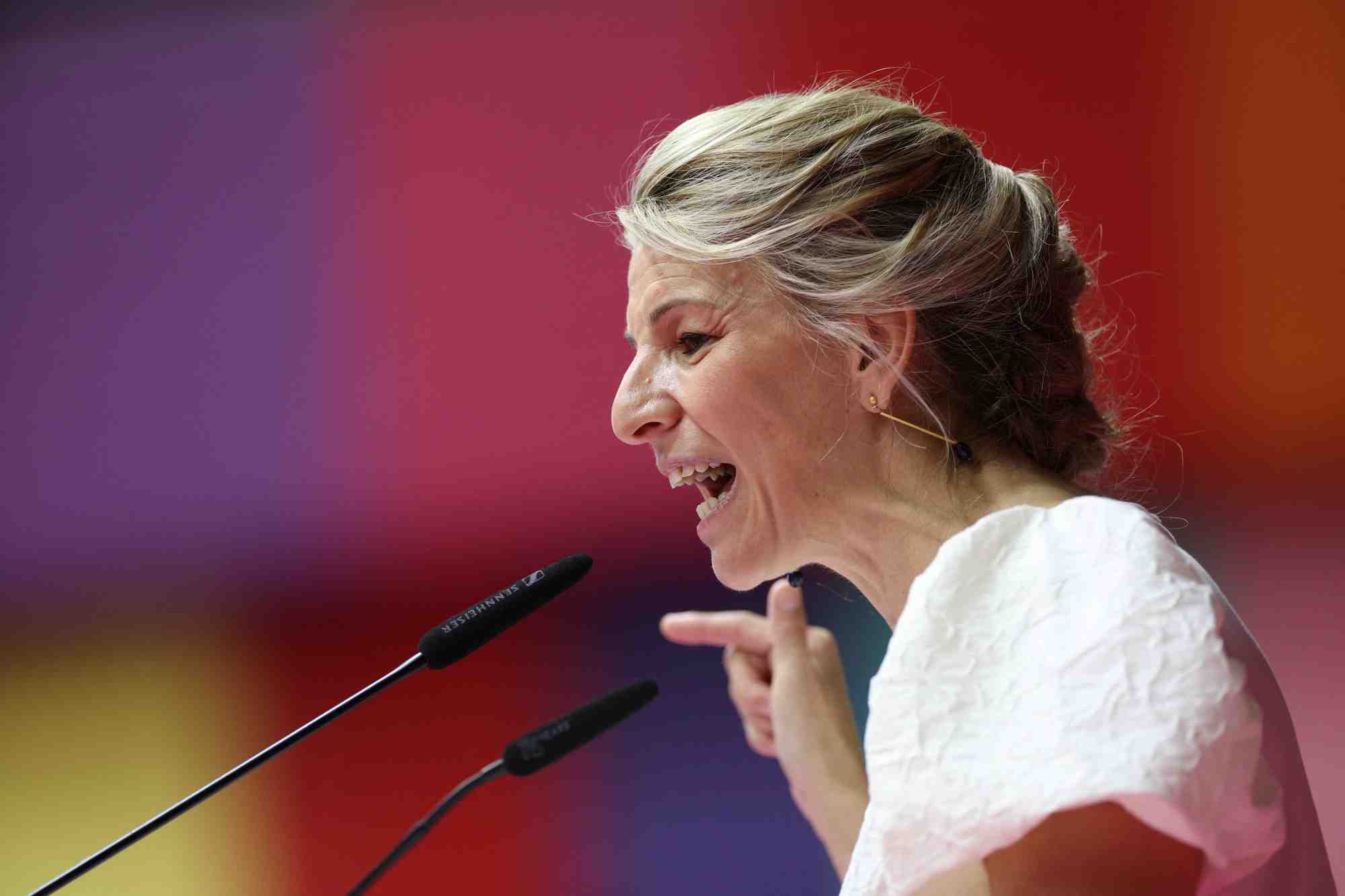 La ministre espagnole du travail yolanda diaz a madrid