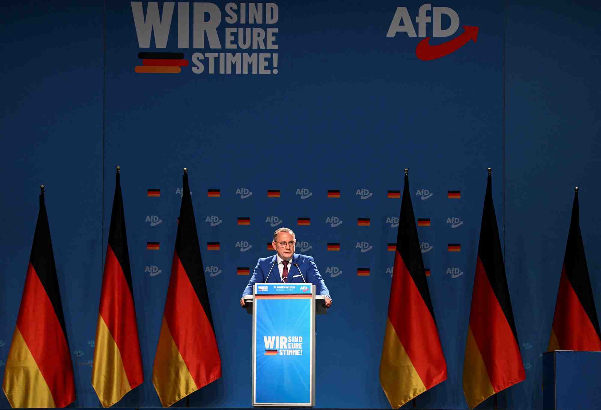 L'afd, parti d'extreme droite allemand, tient son congres a essen