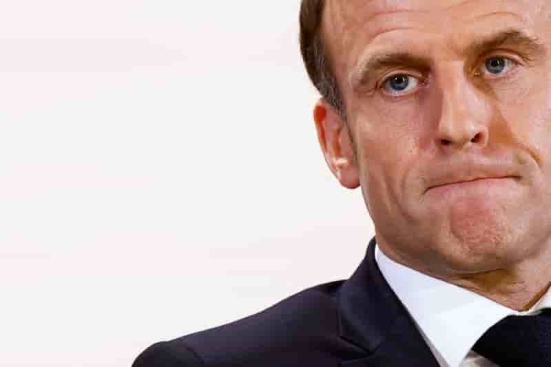 Emmanuel macron lors d'une conference de presse au palais de l'elysee