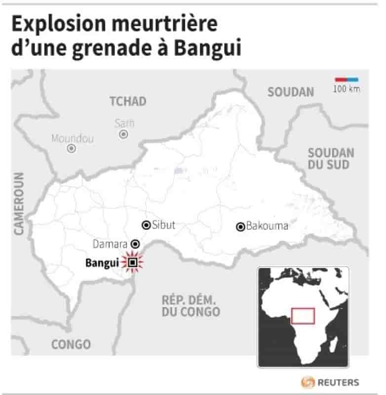 Onze morts dans l'explosion d'une grenade à Bangui