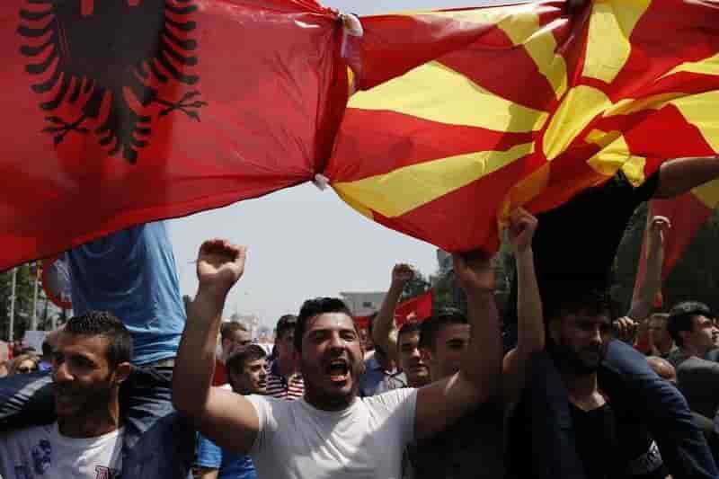Manifestations antigouvernementales en macedoine