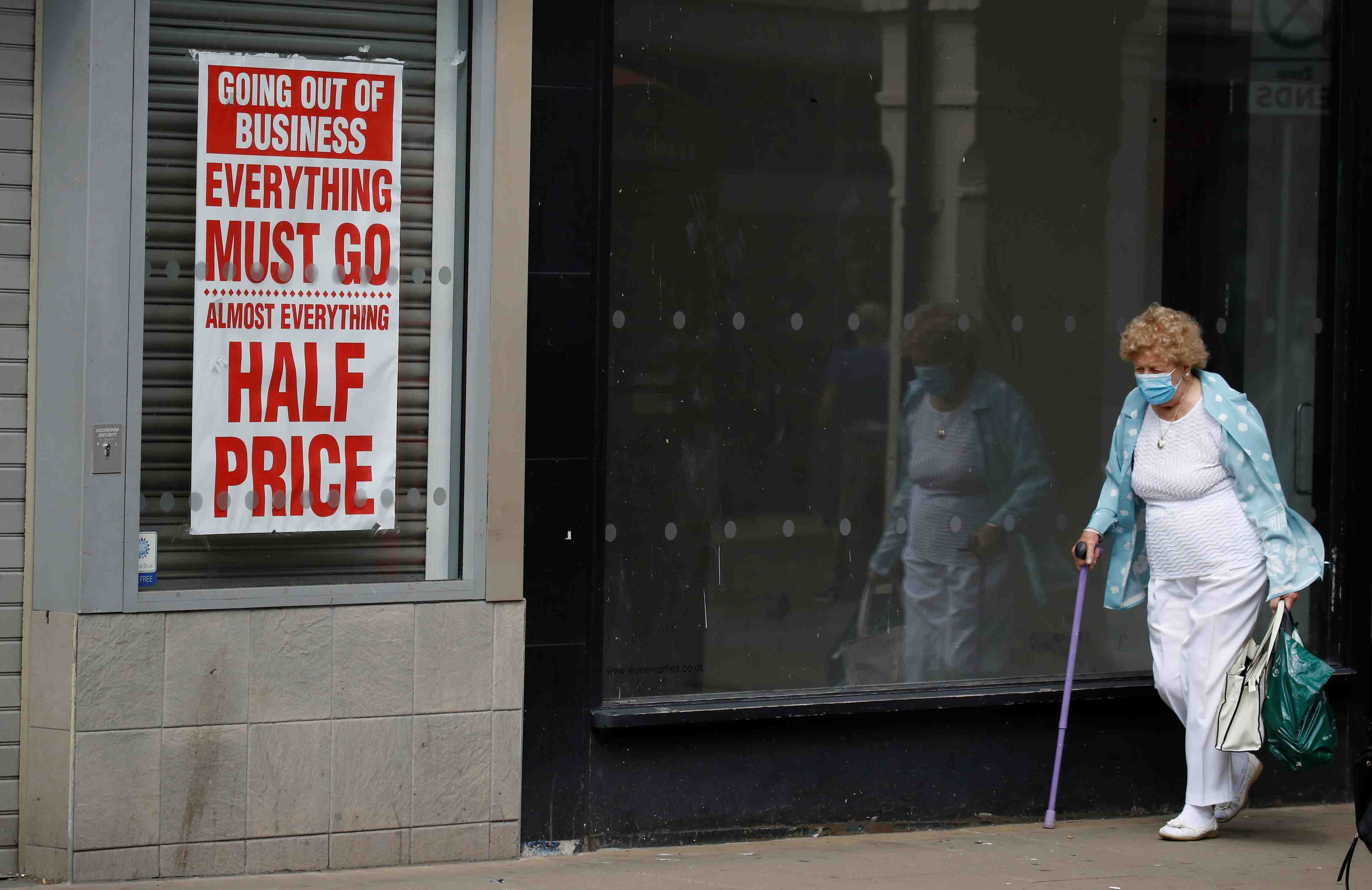 L'economie britannique se contracte de plus de 20% au t2