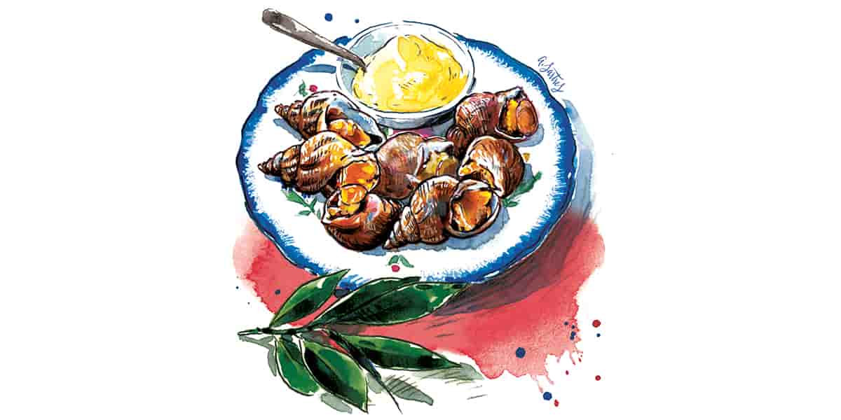 Les bulots mayonnaise.