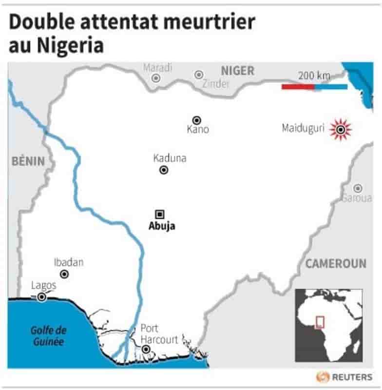 Un double attentat fait 21 morts à Maiduguri, au Nigeria
