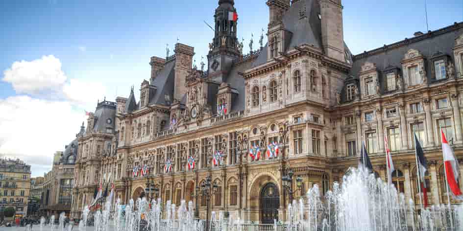 L’hôtel de ville de Paris.