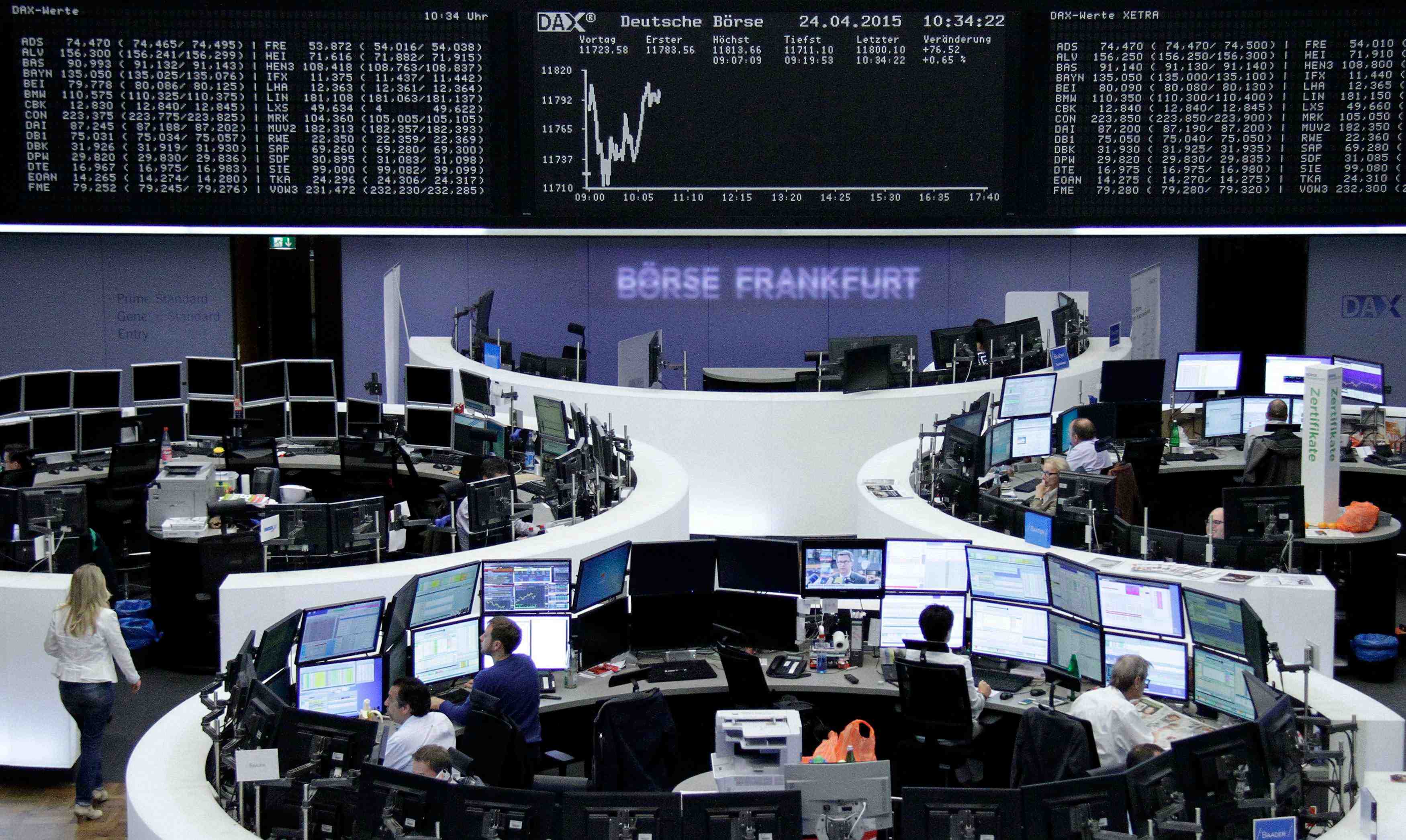 Les bourses europeennes evoluent a la hausse a la mi-seance