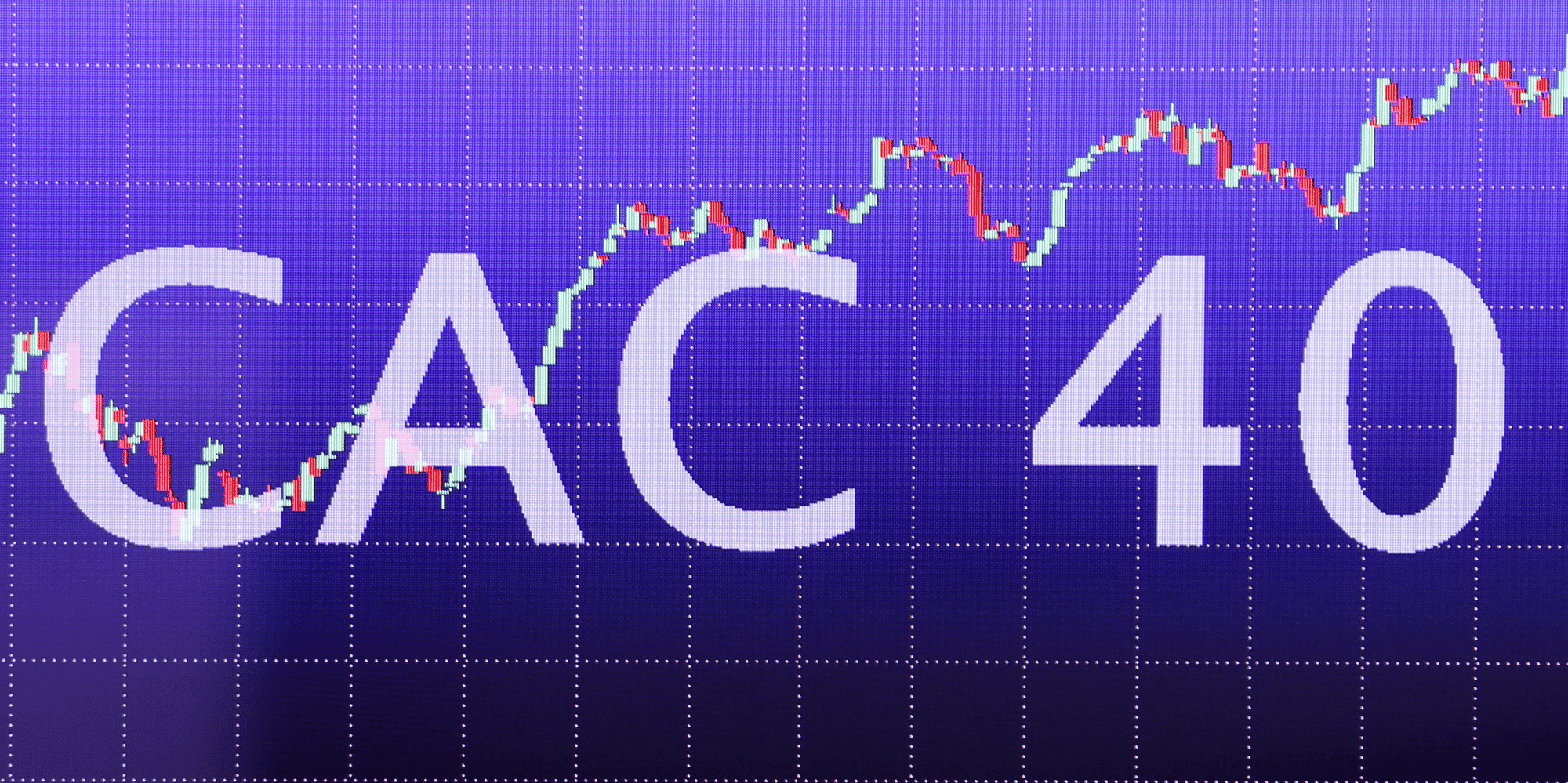 Photo d'archives : un ecran electronique affiche des informations sur les actions du cac 40