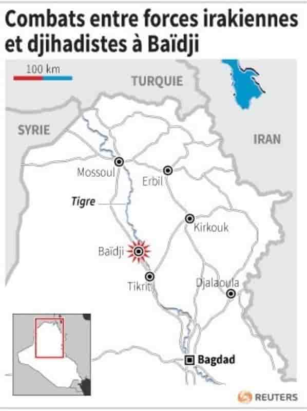 Nouveaux combats entre djihadistes et forces irakiennes à Baïdji
