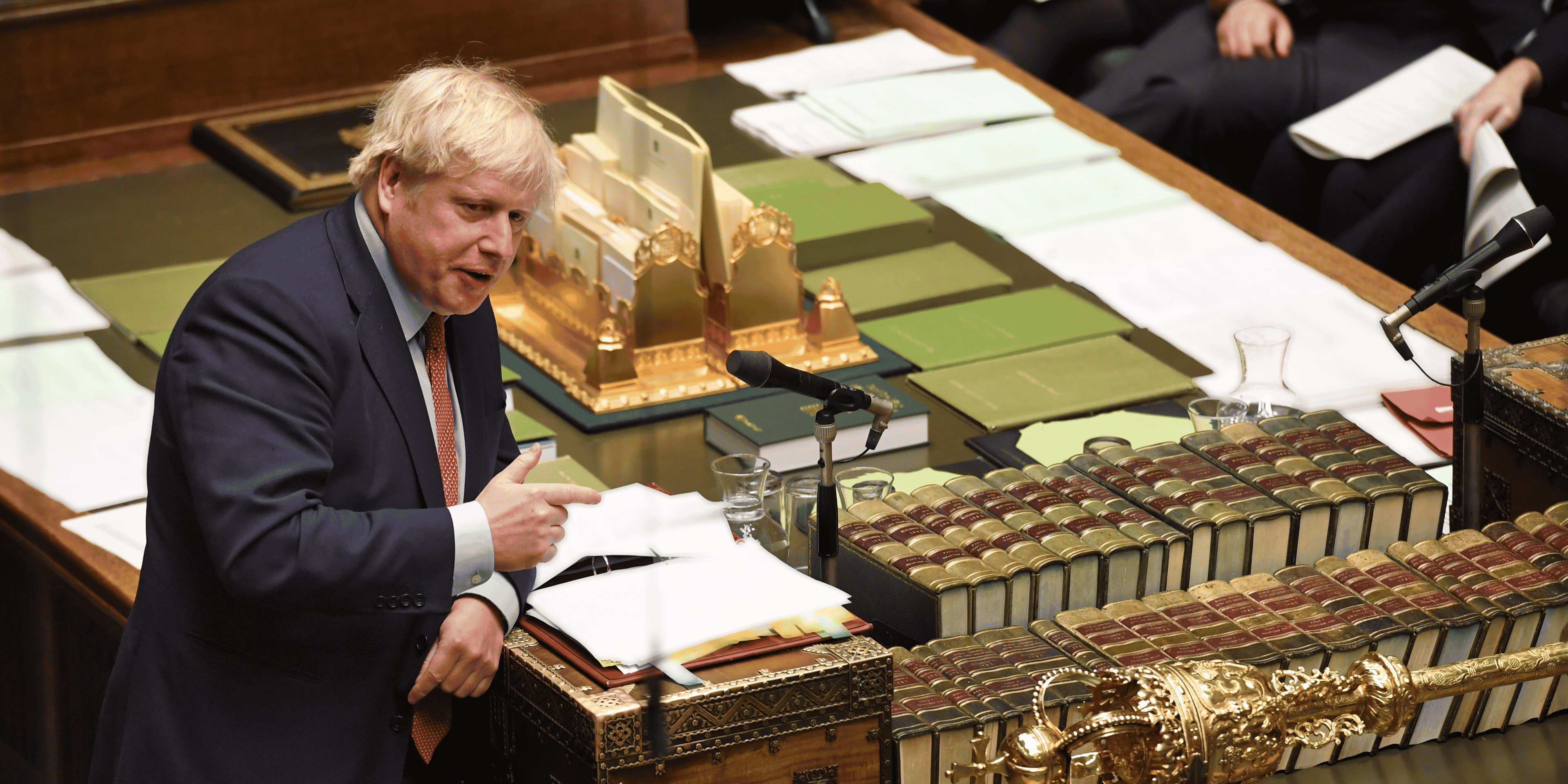 Boris Johnson, Premier ministre britannique au Parlement de Londres, le 22 janvier 2020