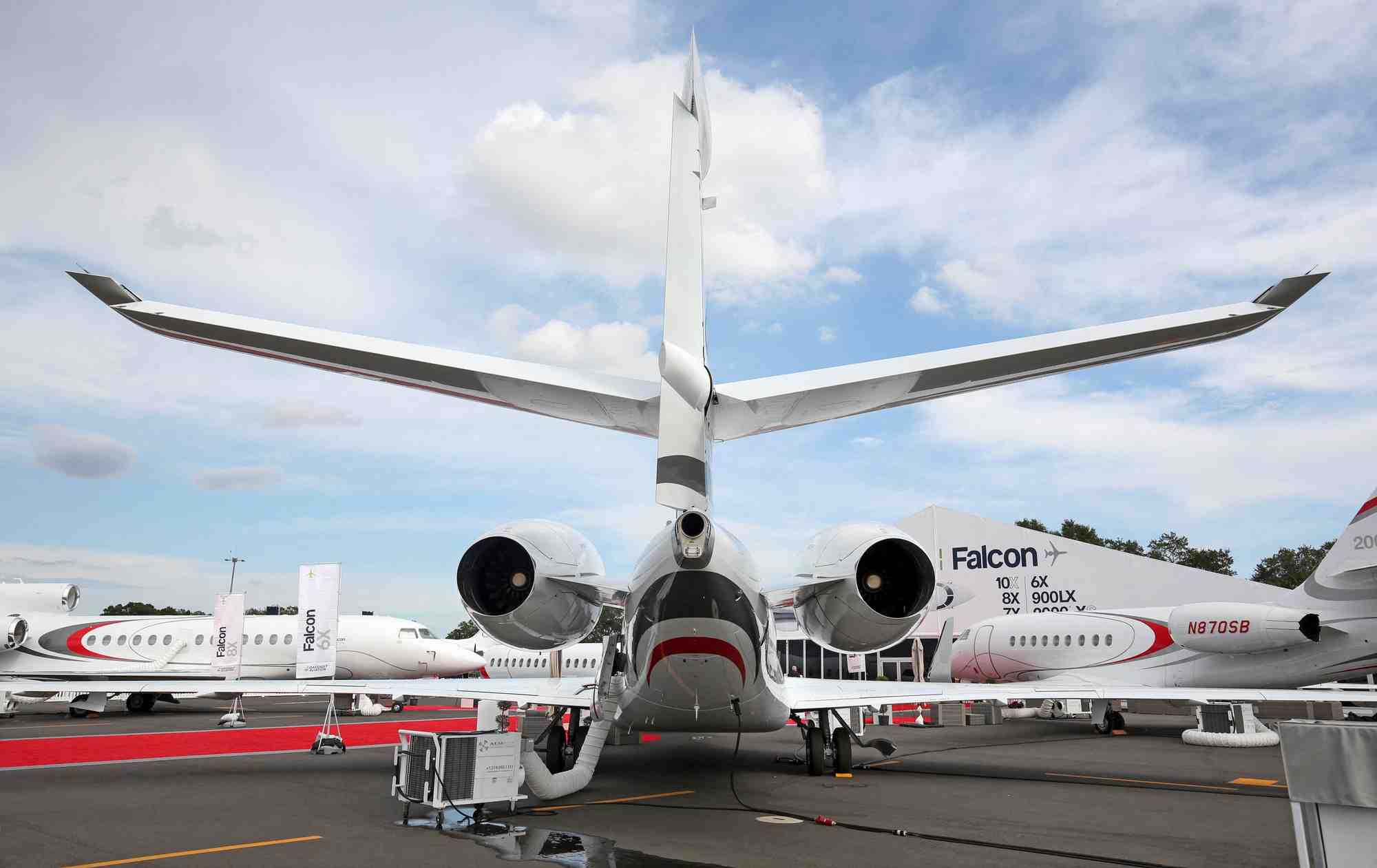 L'avion 6x de dassault aviation en exposition a la convention et au salon de la national business aviation association (nbaa) a orlando