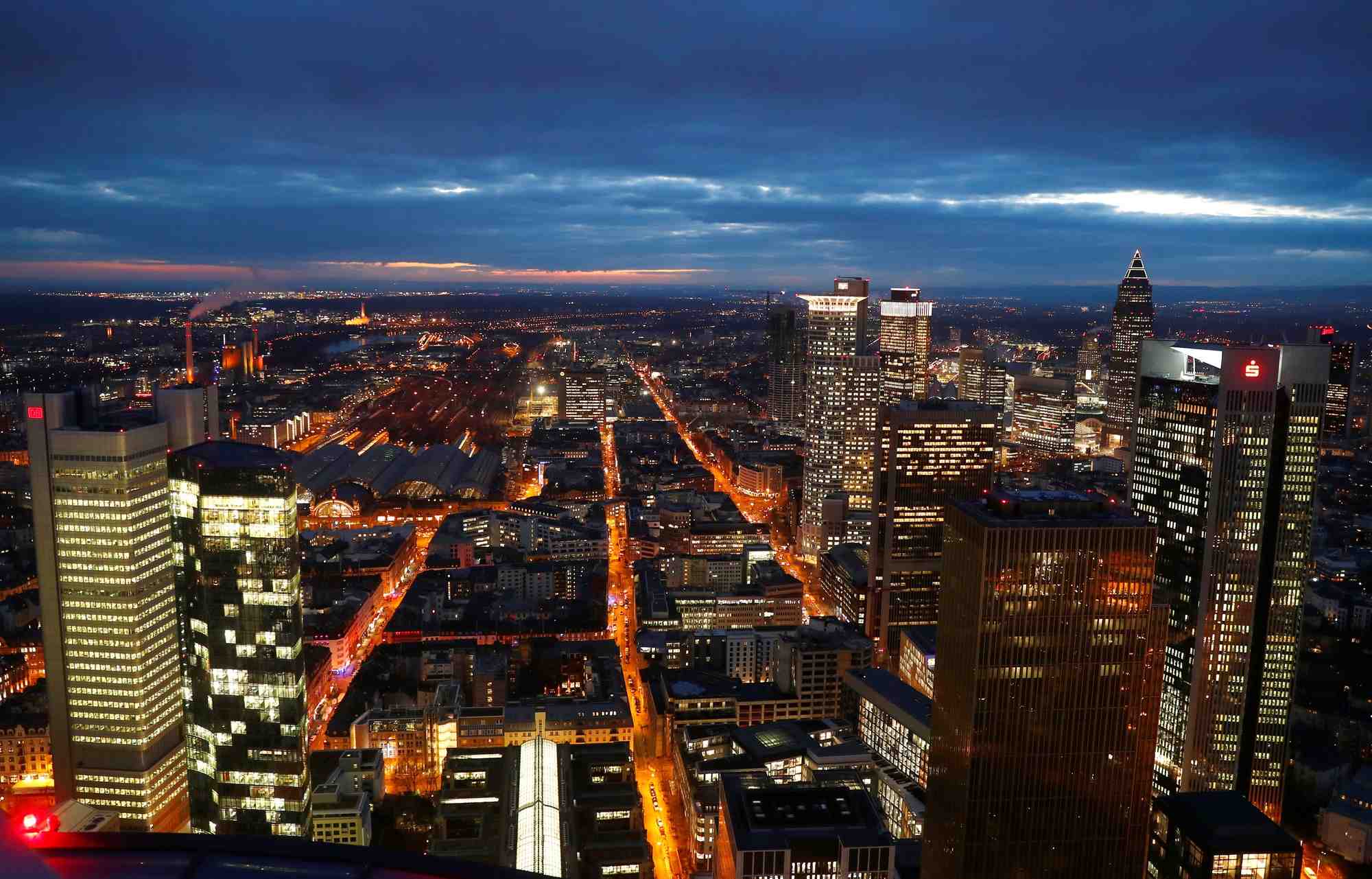 Le quartier financier de francfort,