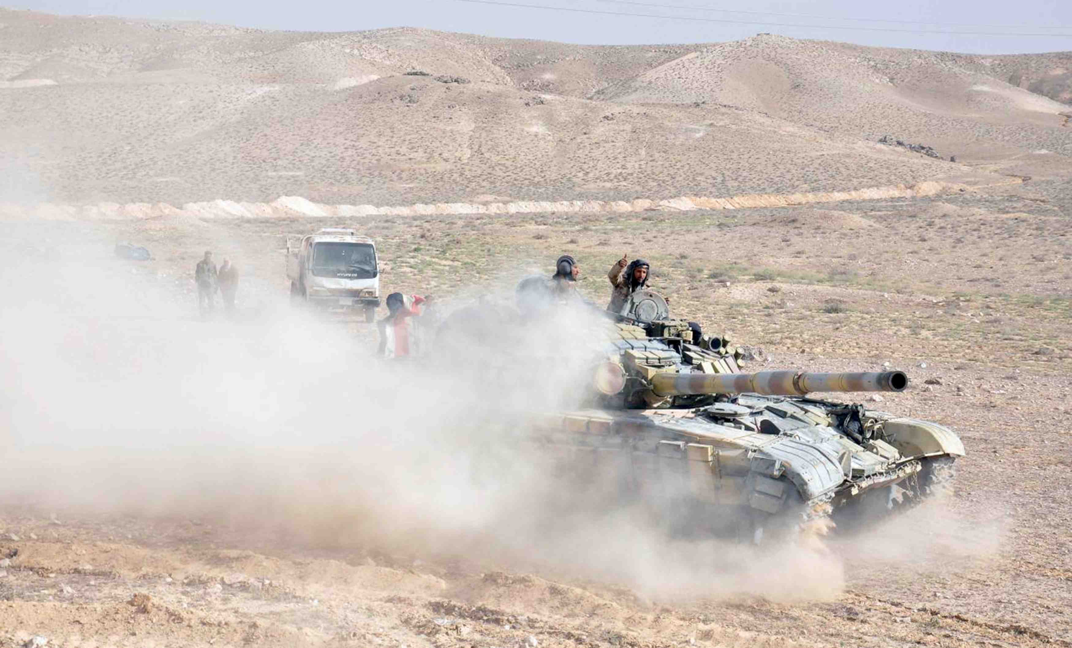 L'armee syrienne progresse dans palmyre