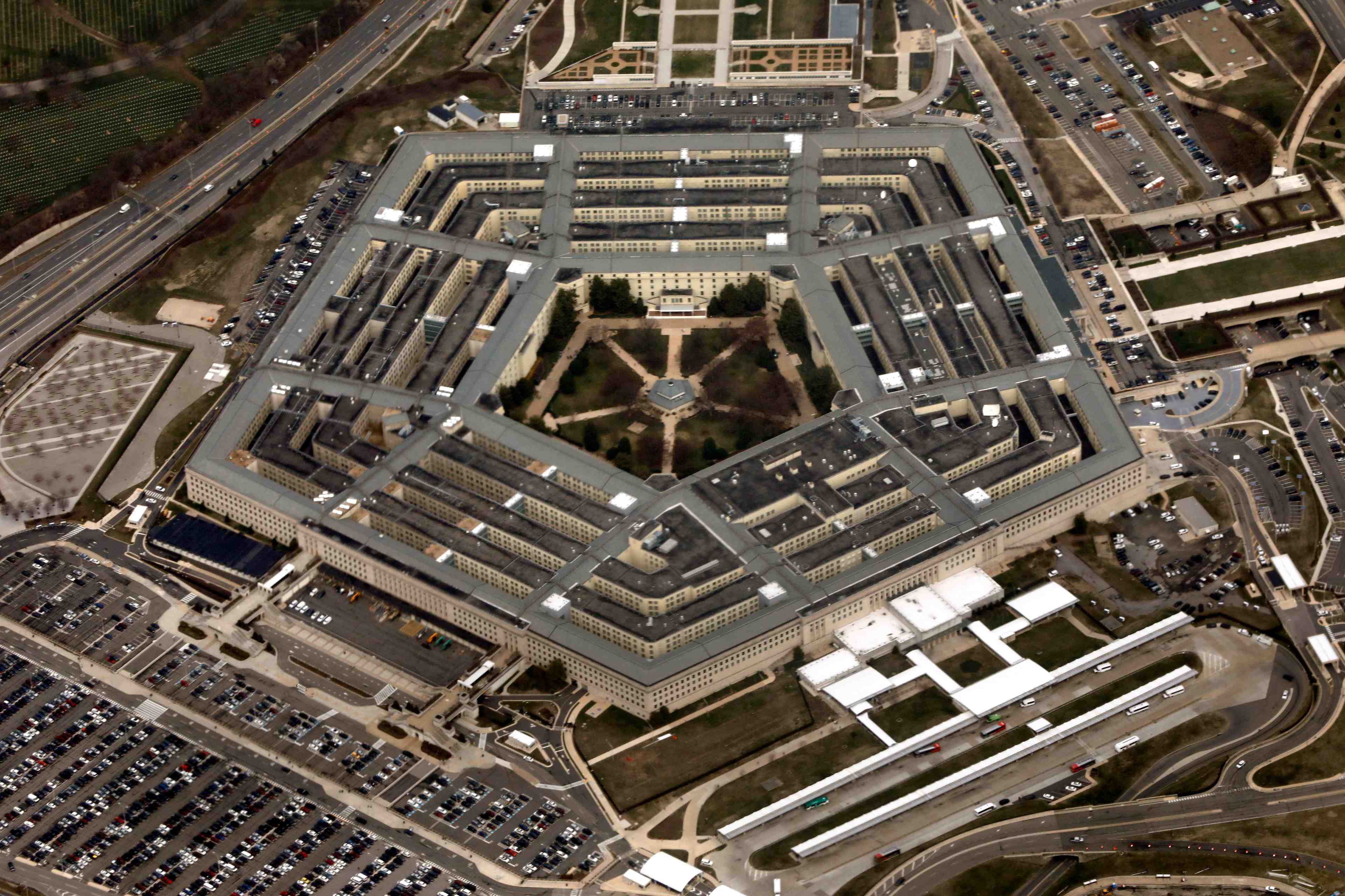File photo: the pentagon in washington is seen from aboard air force one