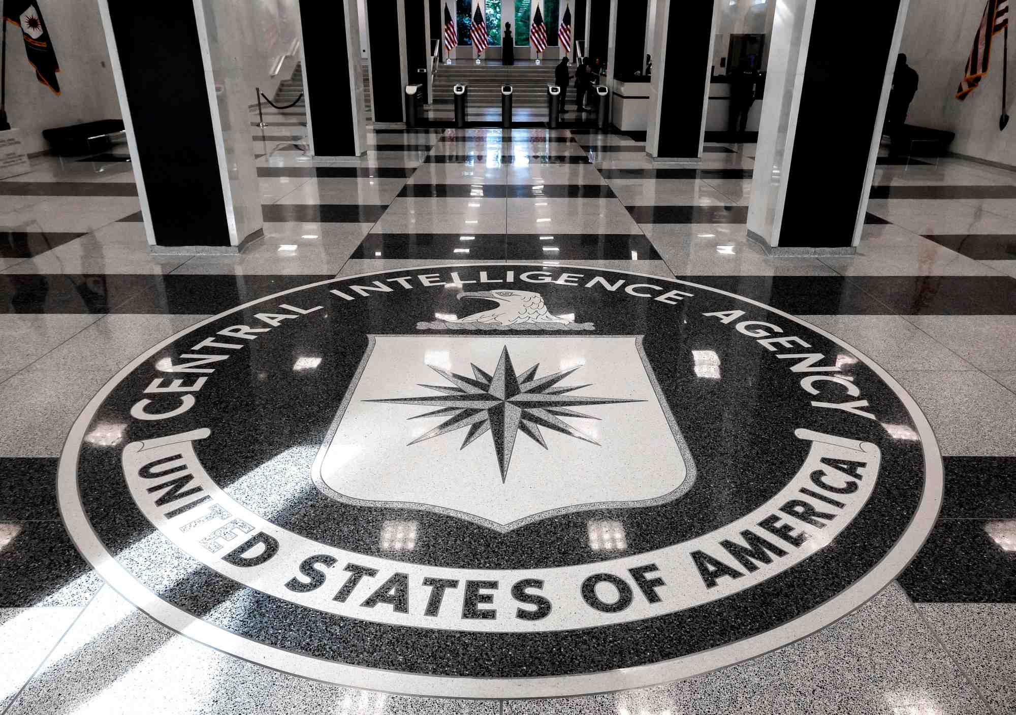 L'entree du siege de la cia en virginie, aux etats-unis
