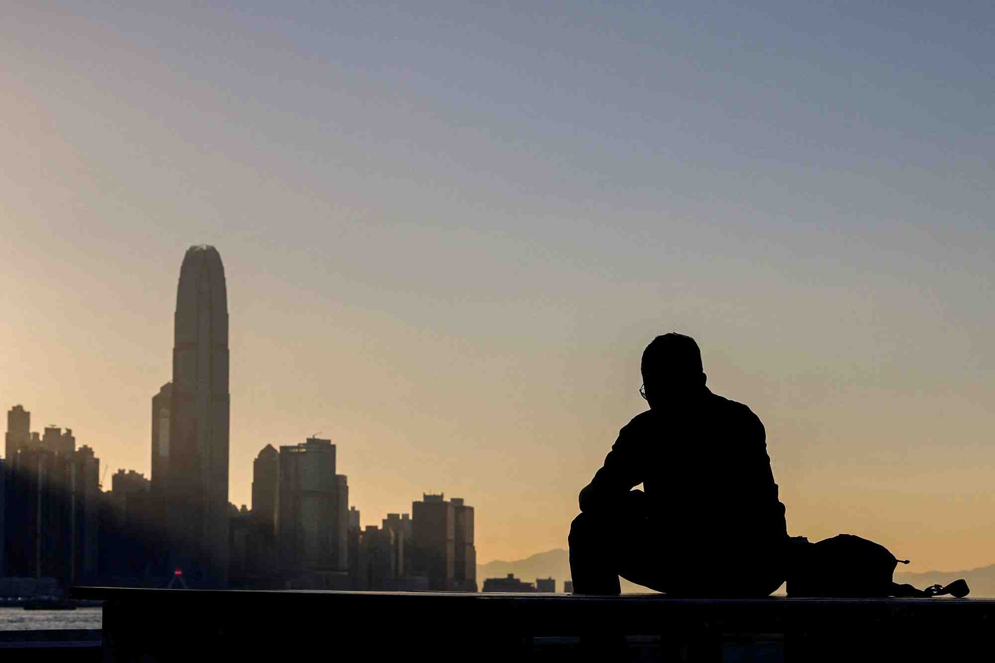 Immeubles sur le port de victoria a hong kong