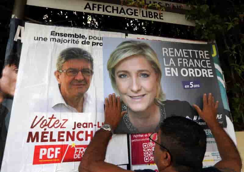 Le pen, spectatrice d'une campagne insolite