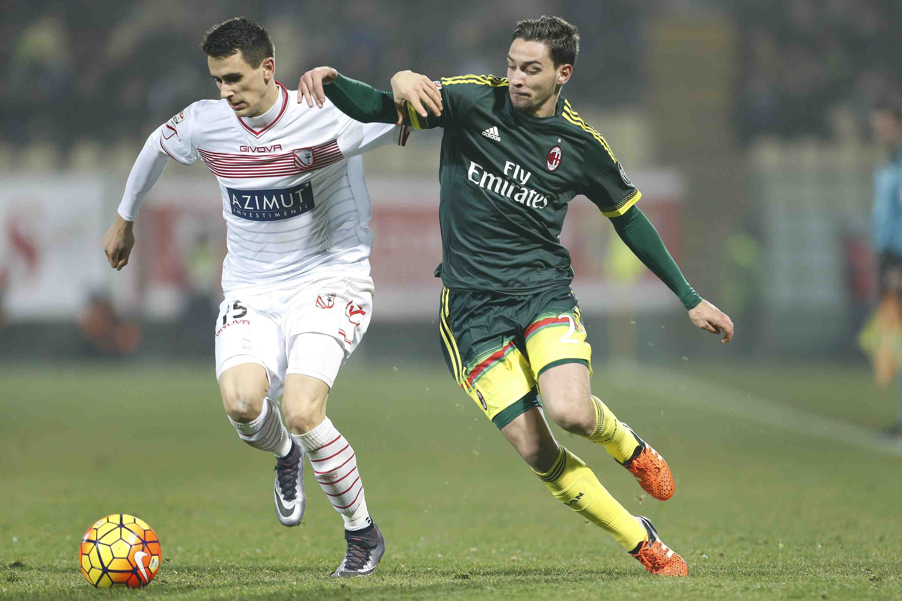 Milan pietine face a carpi