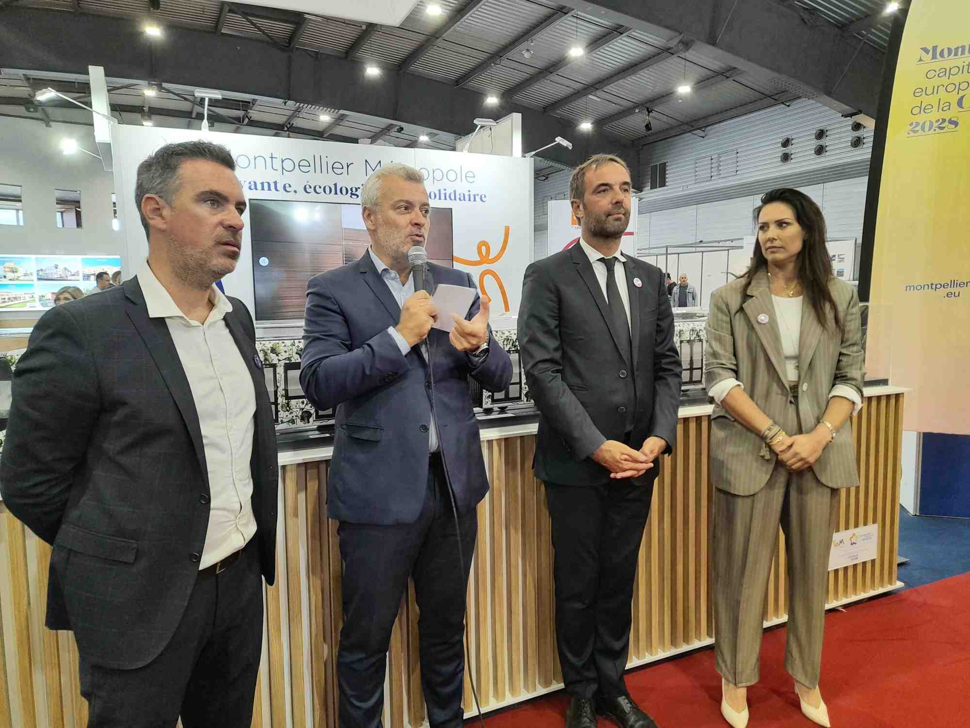 Le 22 septembre, le salon de l'immobilier de Montpellier ouvrait ses portes sur fond de crise du logement, en présence de Laurent Villaret (FPI Occitanie Méditerranée), Cédric Grail (Altemed), Michaël Delafosse (président de la Métropole de Montpellier) et Céline Torres-Guitard (pôle Habitat de la FFB Hérault).