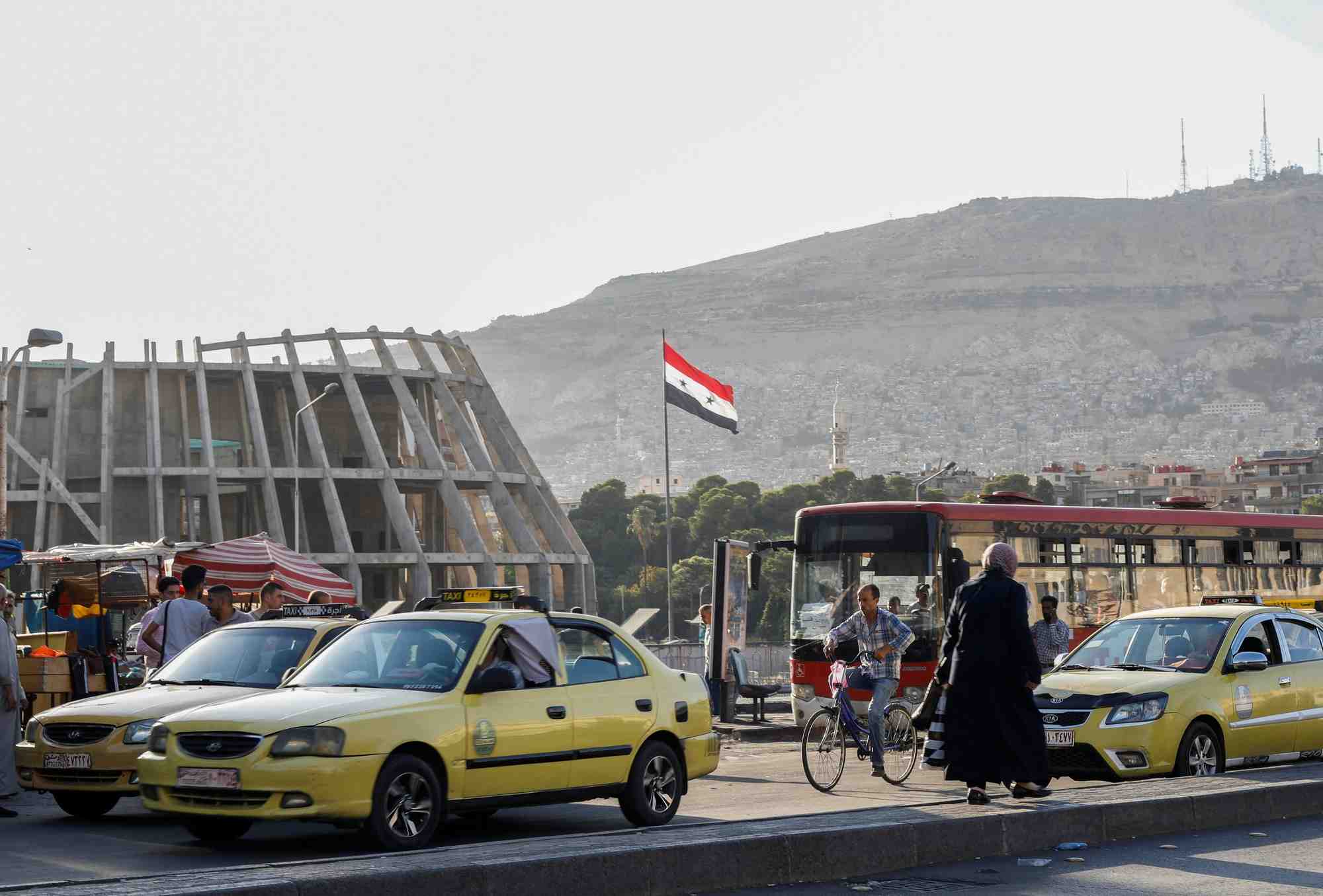 Vue de damas, capitale de la syrie