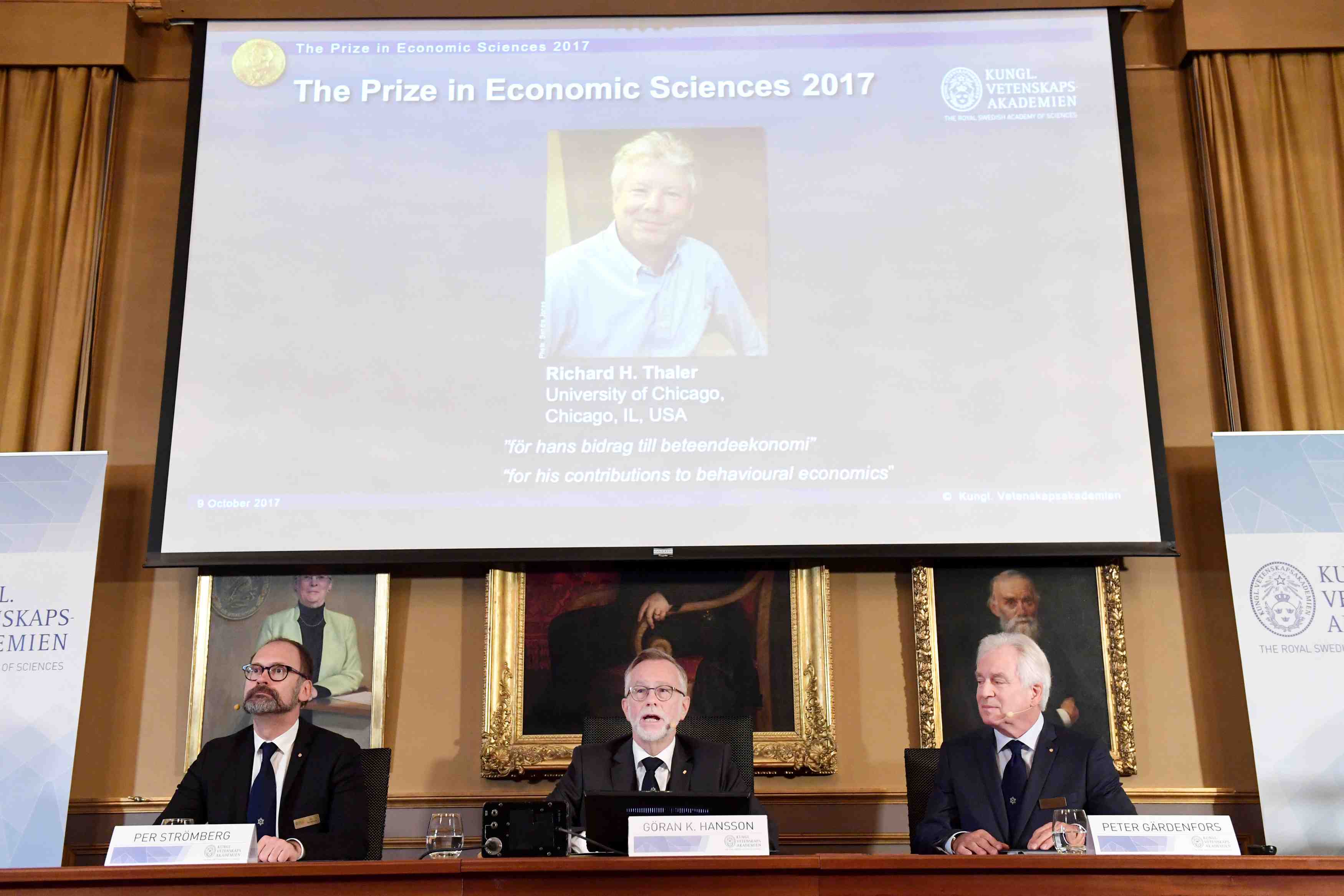 Le nobel d'economie attribue a l'americain richard thaler