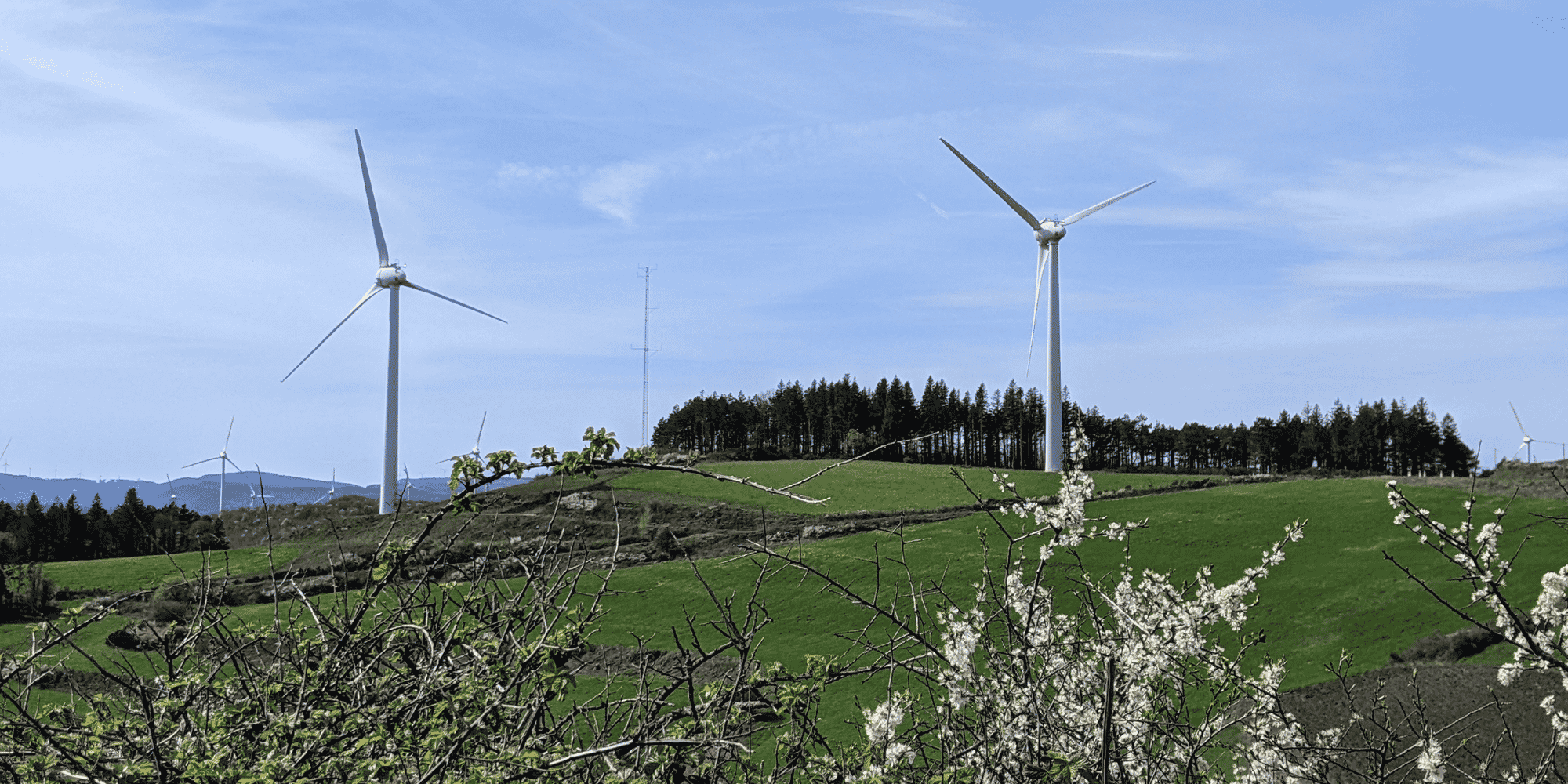 Le parc de Bernagues-Lunas, sur les hauteurs du massif de l’Escandorgue dans l’Hérault, compte sept éoliennes, installées depuis 2016.