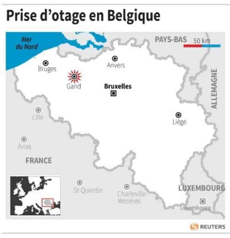 Prise d'otage à Gand, quatre hommes armés impliqués