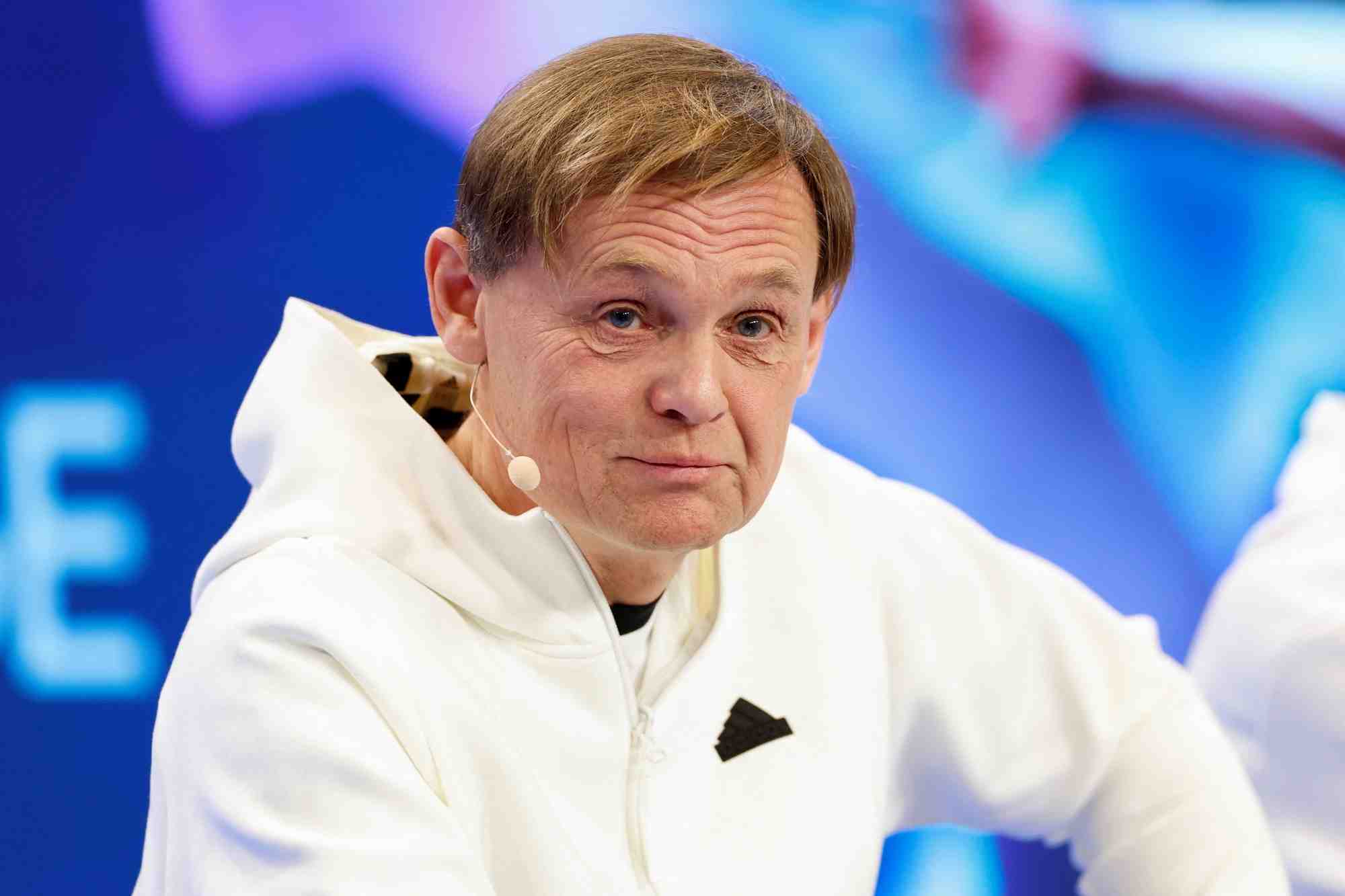 Le directeur general d'adidas lors de la presentation des resultats annuels du groupe en mars 2023