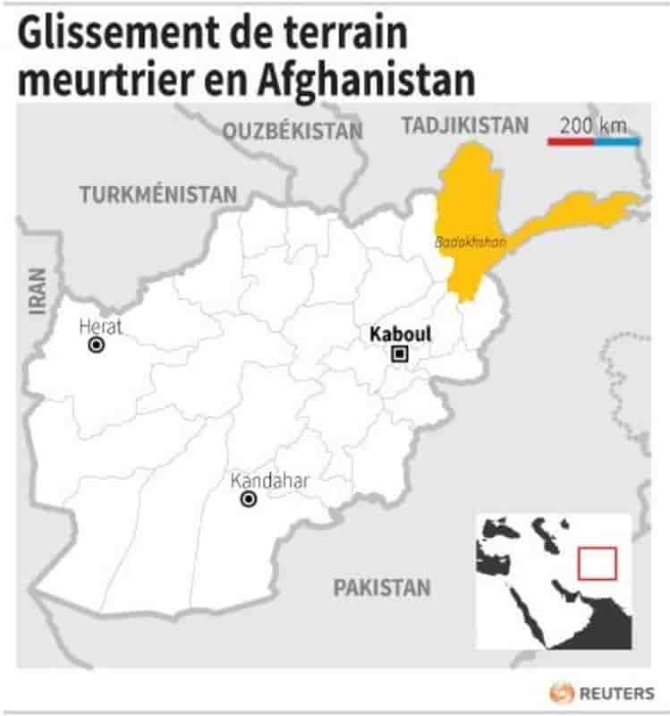 Jusqu'à 500 disparus dans un glissement de terrain en Afghanistan