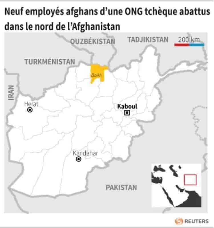 Neuf employes afghans d’une ong tcheque abattus dans le nord de l’afghanistan