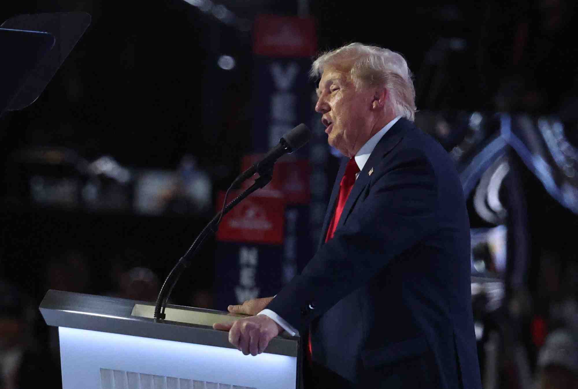 Donald trump lors de la convention nationale du parti republicain