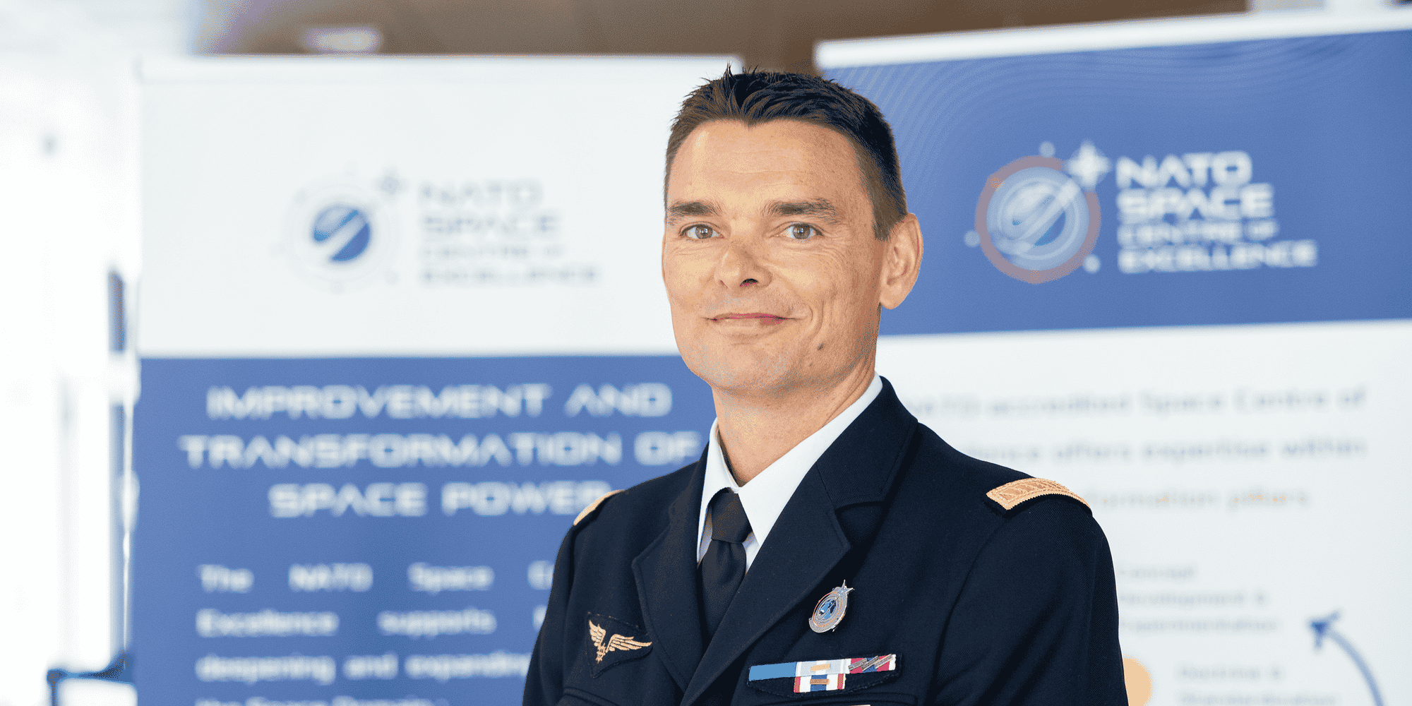 Le colonel Sylvain Debarre, directeur du centre d'excellence spatial de l'OTAN (COE).