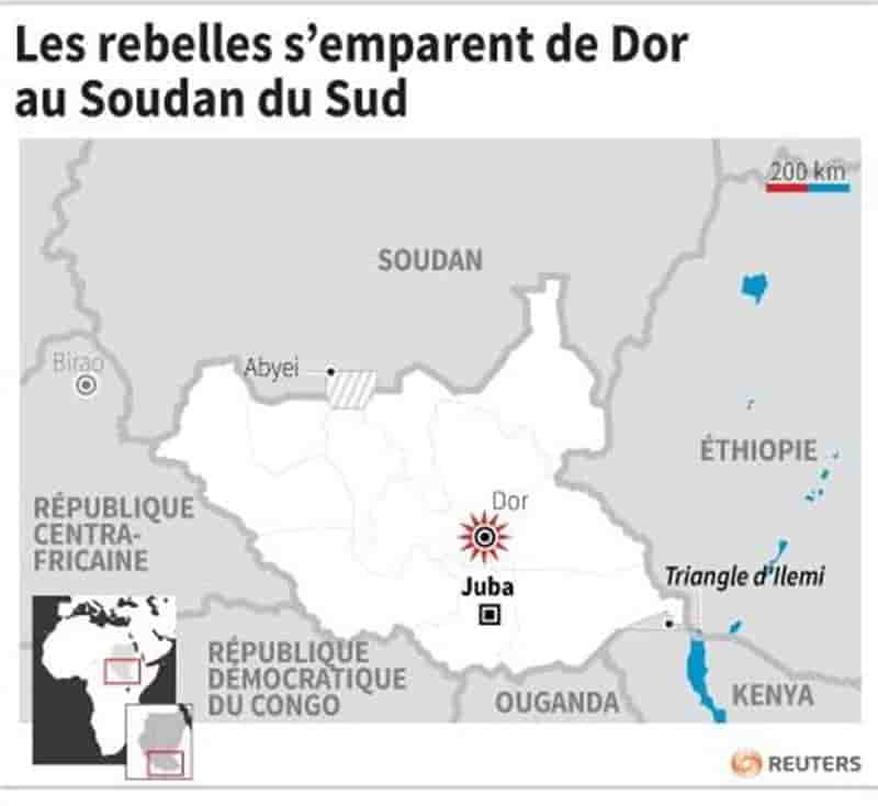 Les rebelles sud-soudanais s'emparent de la ville de Bor