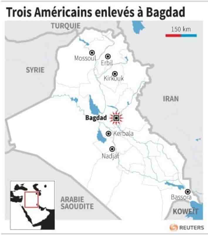 Trois americains enleves a bagdad