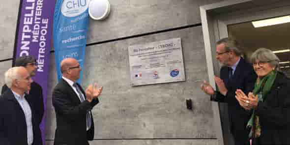 Inauguration du bio-incubateur Cyborg, au CHU de Montpellier (7 nov 2018)