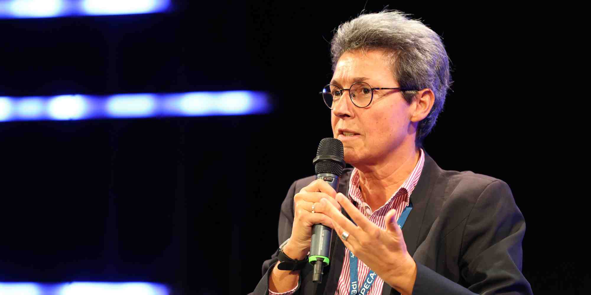 Catherine Jestin, vice-présidente exécutive du numérique d'Airbus est intervenue à l'Aeroforum à Toulouse.