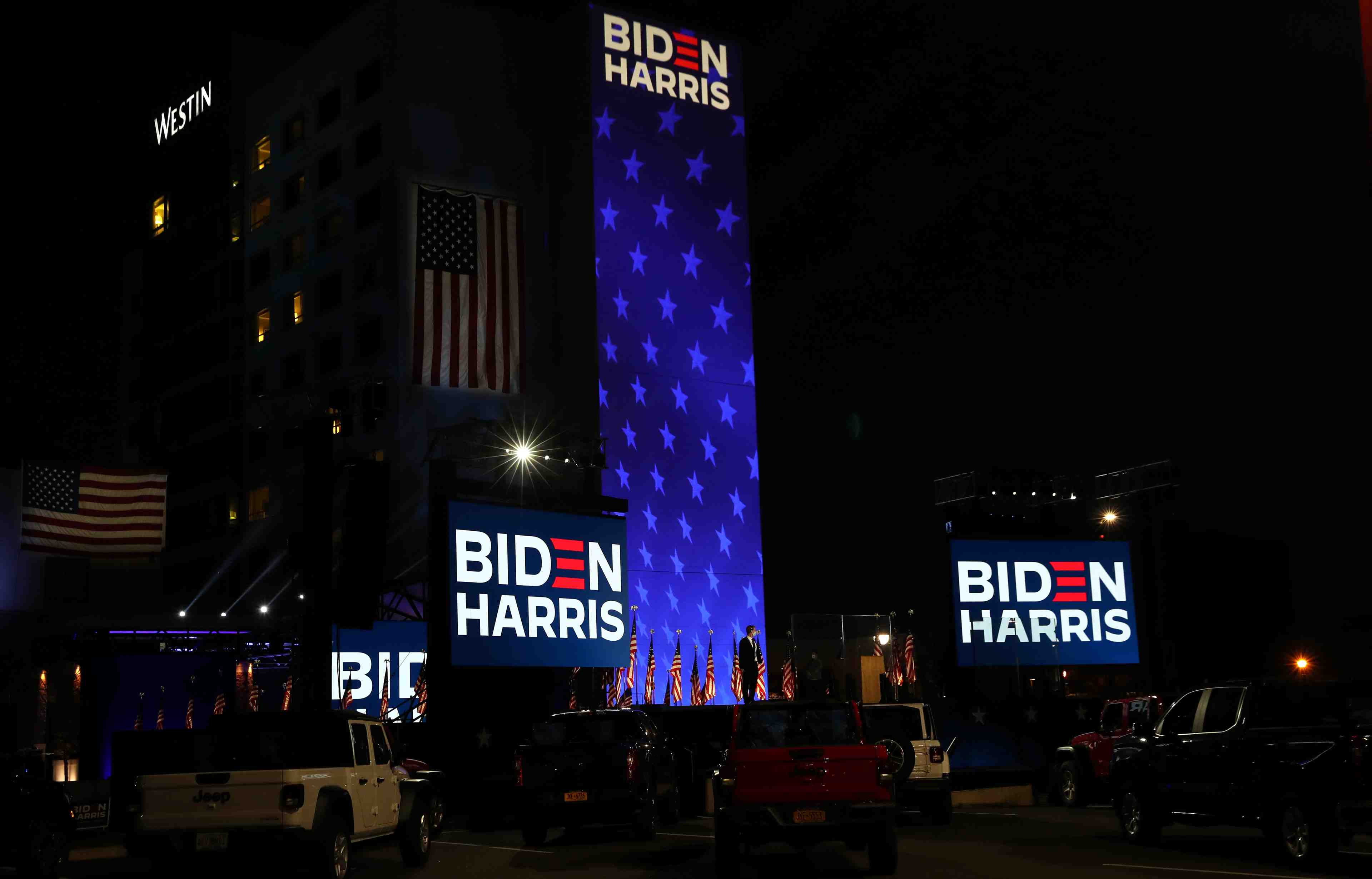 Biden credite de 253 grands electeurs contre 214 pour trump, selon edison research