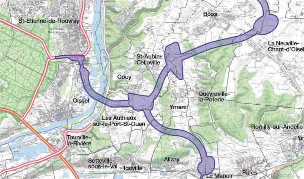 Contournement est de Rouen, centre