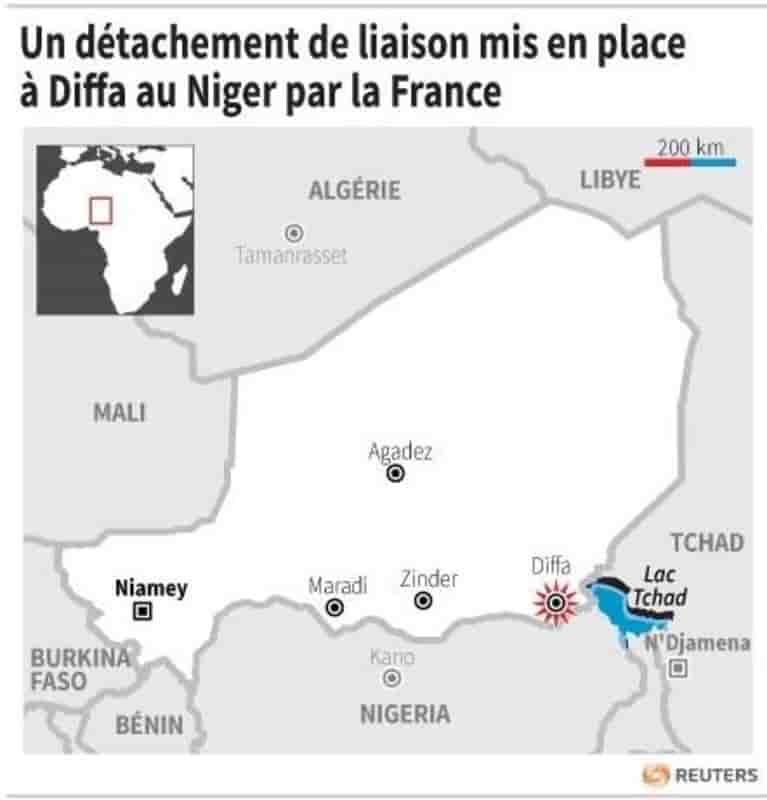 Un detachement de liaison mis en place a diffa au niger par la france