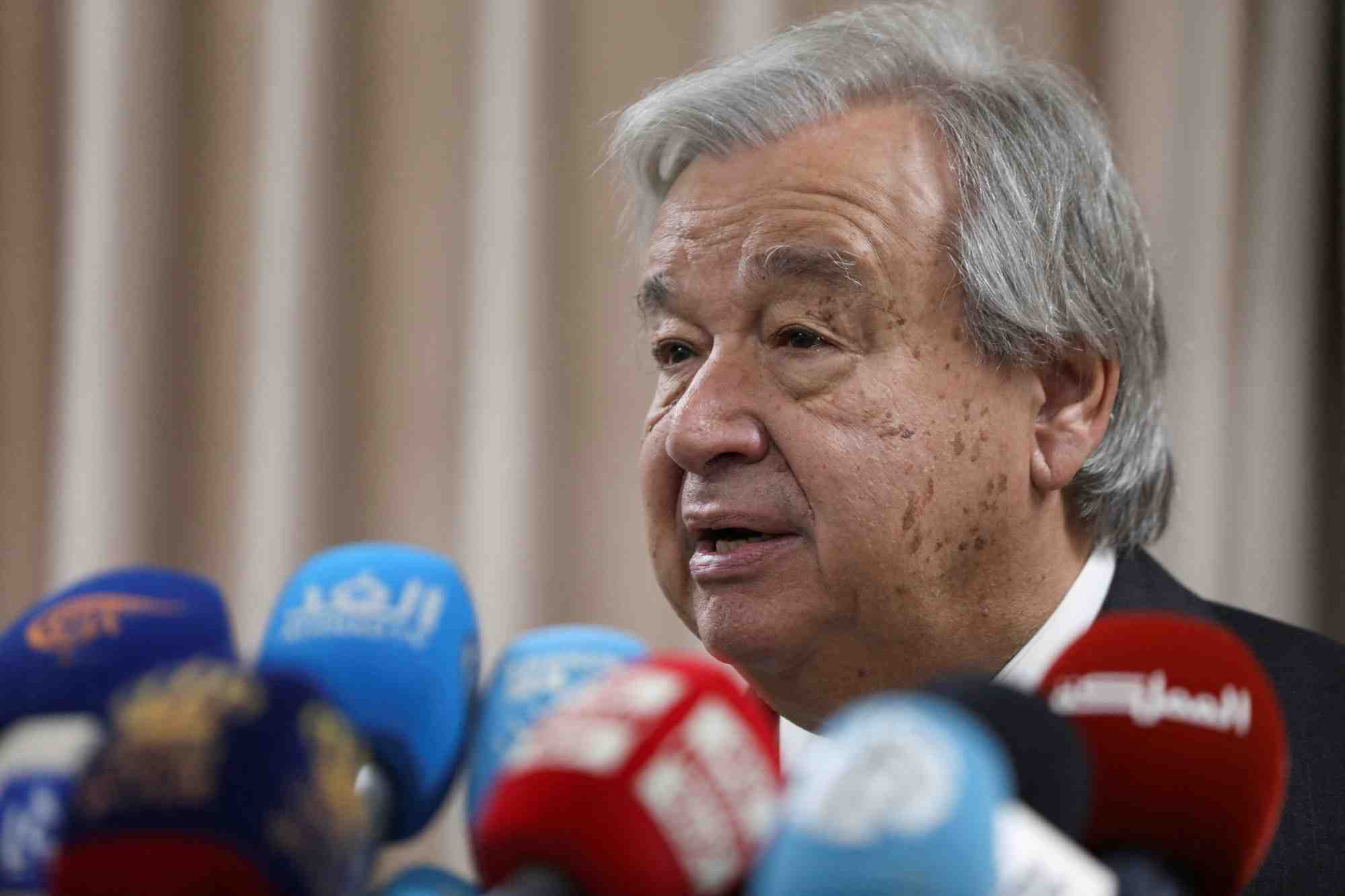Photo du secretaire general des nations unies, antonio guterres
