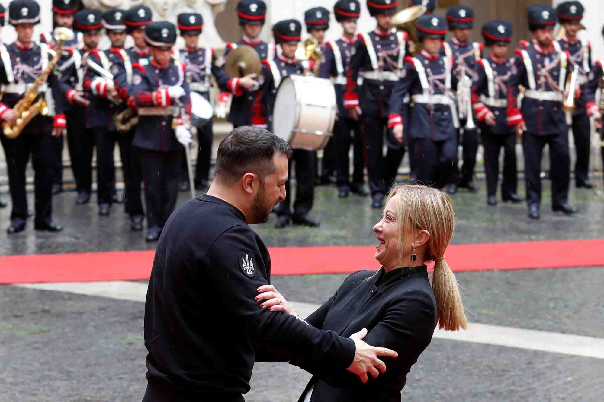 Le president ukrainien zelenskiy en visite a rome
