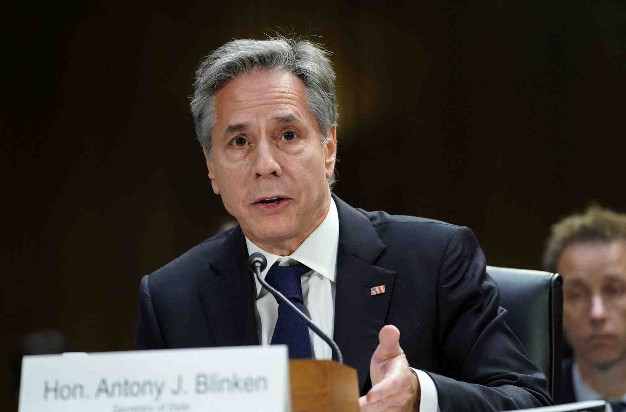 Le secretaire d'etat americain antony blinken au capitole a washington