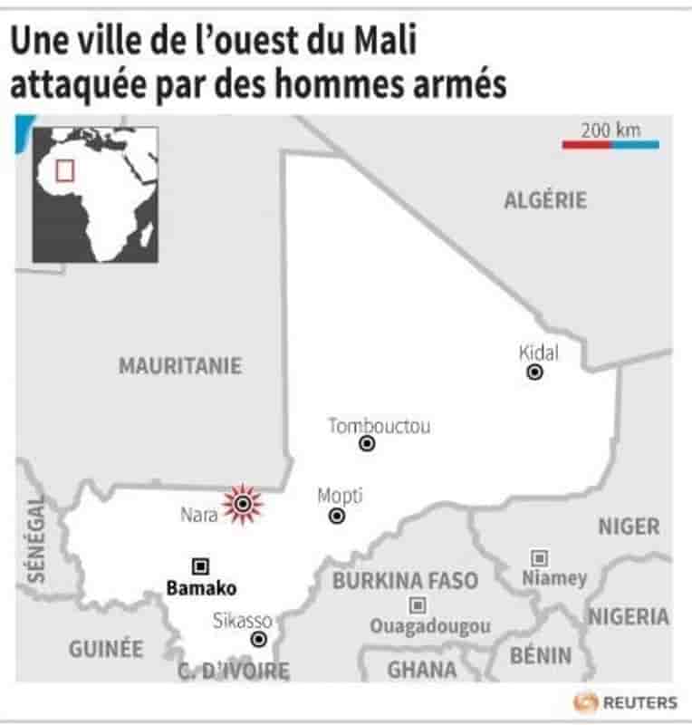 Une ville de l’ouest du mali attaquee par des hommes armes